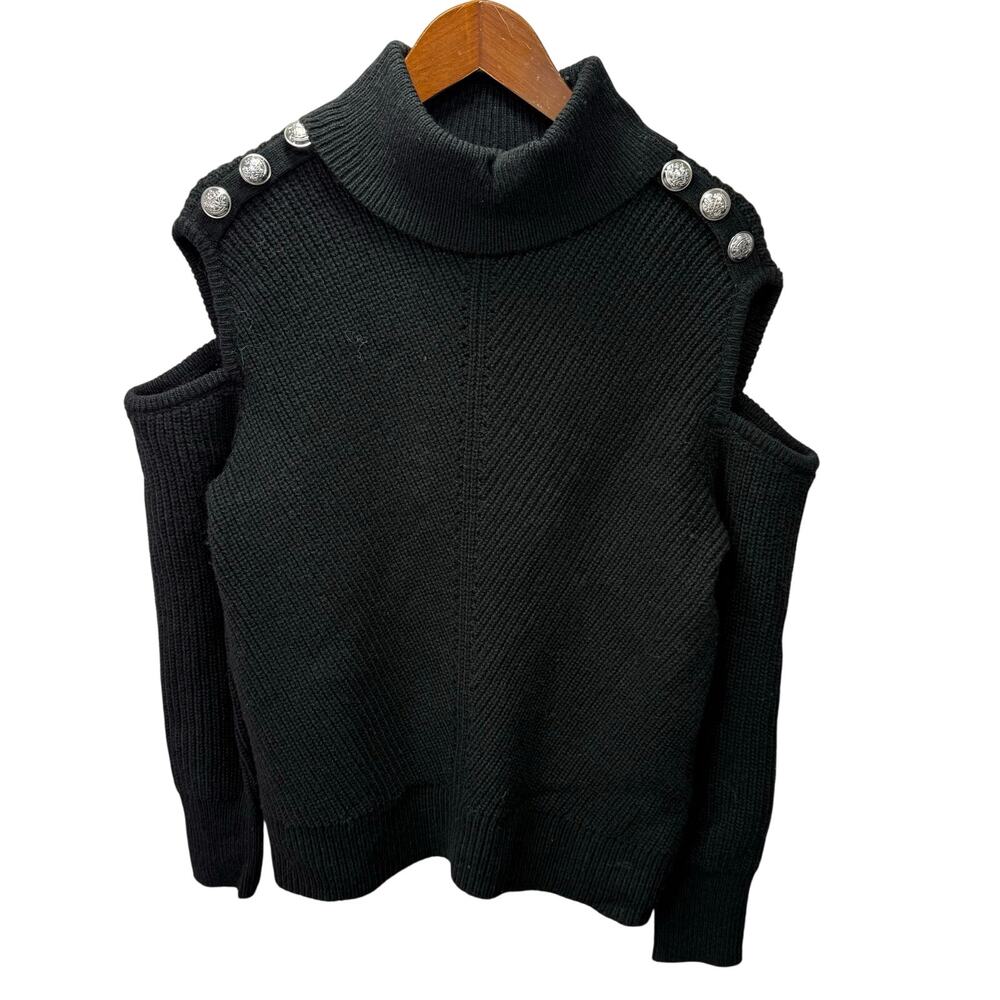 Macys Sweater M Cold Shoulder Chunky INC International Concepts NEW #G711